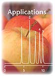 Chromatogram in front of apples
